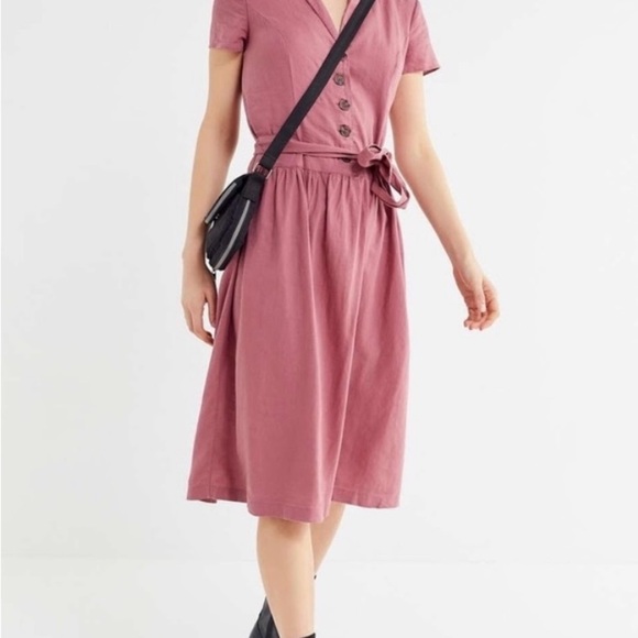 Urban Outfitters Dresses & Skirts - Urban Outfitters Natalie Linen-Blend Shirt Dress